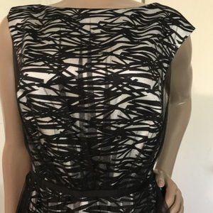 Maggy London White with Black Stripes Stunning For